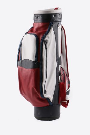 Terrida Veneto Italian Luxury Leather Golf Bag - Red