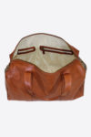Travel Bag duffle bag handmade in italy vegetable tanned leather made in italy terrida venezia italian bag