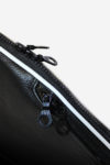 Classic Single Tennis Bag black white waterproof leather