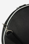 Classic Single Tennis Bag detail black white waterproof leather