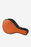 Modern Padel Bag front view orange black waterproof leather