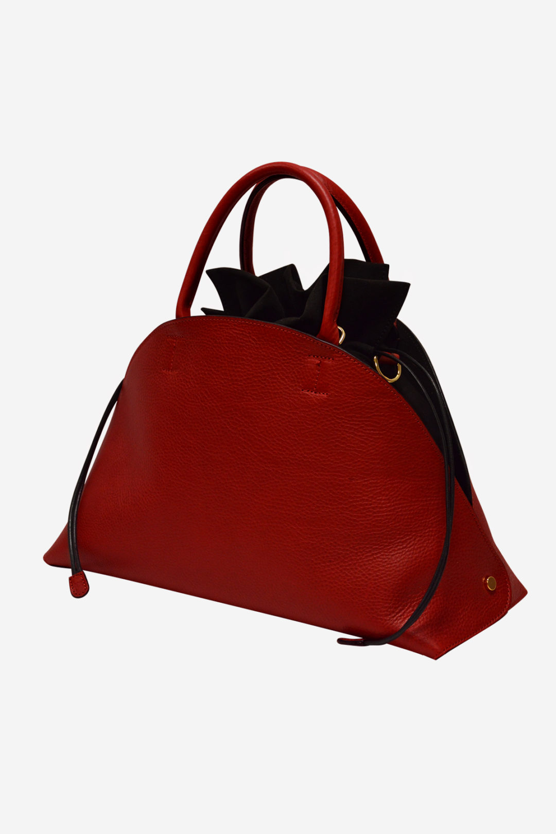 Major Hemispheric Handbag handmade in italy vegetable tanned leather made in italy two bags in one