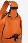 Modern Sport Bag side view pocket orange leahter