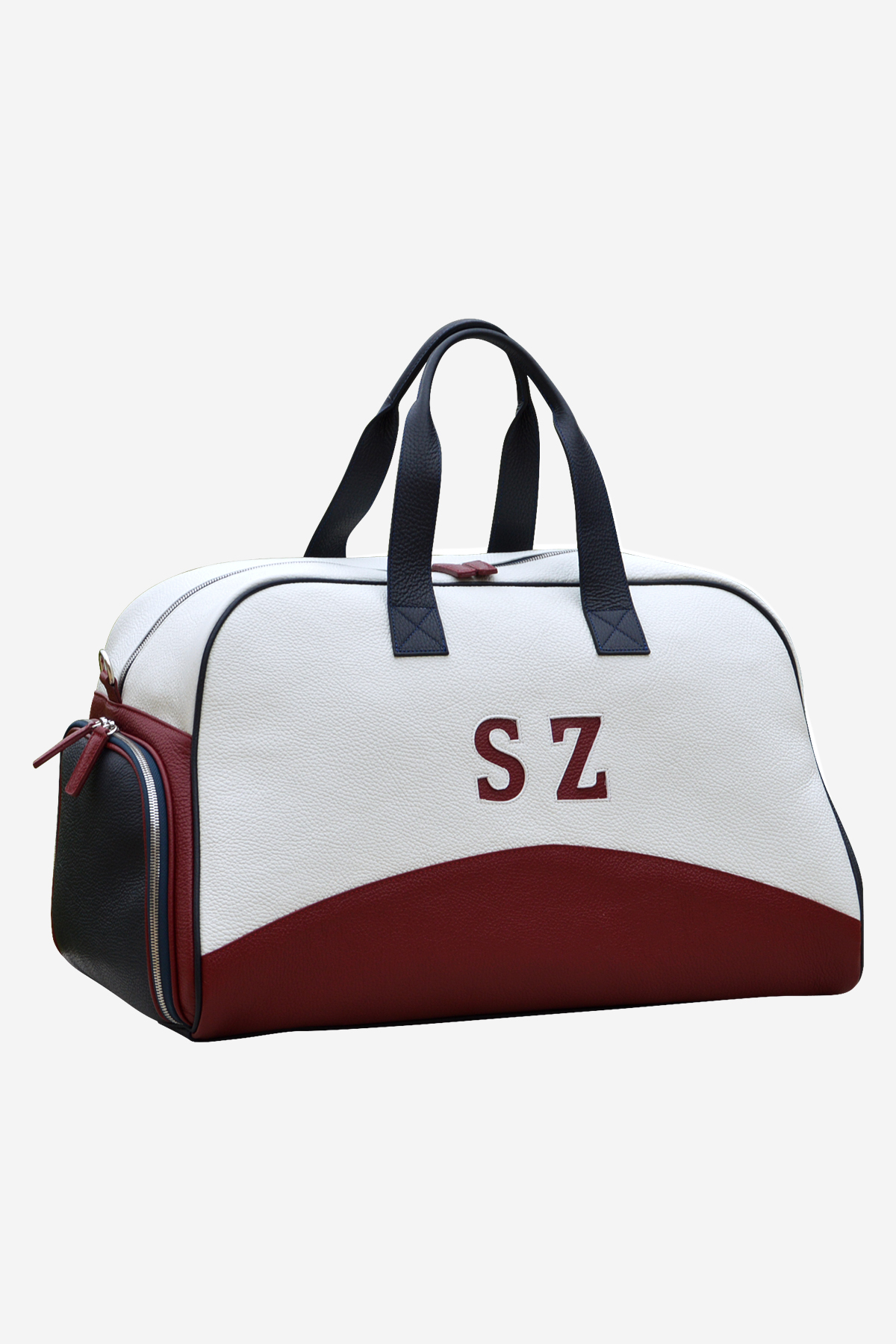 Original Sport Bag front leather waterproof white red blue