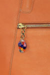 Graceful Bag handmade in italy vegetable tanned leather murano glass pendant