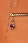 Graceful Bag handmade in italy vegetable tanned leather murano glass pendant