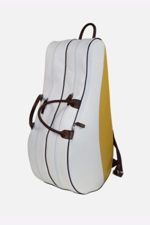 Classic Backpack Tennis Bag black leather waterproof handmade in italy