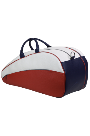 Wide Padel Bag - White - Red - Blue