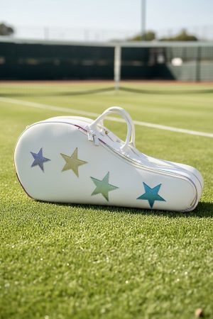 Stars Leather Tennis Bag